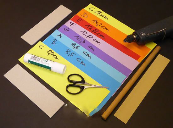 自制简易排箫的方法 儿童用卡纸做排箫玩具 - www.shouyihuo.com